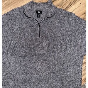Calvin Klein Mens  Quarter‎ Zip Ribbed Sweater, XL